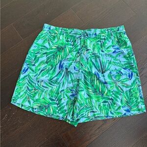 J. Jill Tropical Leaf Shorts with Tassel Tie 100% rayon size Large